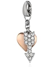Fossil Heart and Arrow Charm