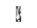 3255 18x6mm Cosmic Baguette Sew-on Rhinestone Black Diamond