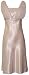 Satin Chiffon Prom Dress Holiday Formal Gown Crystals Knee-Length - 3X