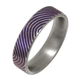 Titanium Ti2 Colour Finger Print Ring