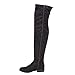 Bamboo Montana-53 Women's Stretch Side Zipper Snug Fit Thigh High Riding Boots