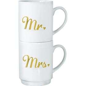Mr and Mrs Stacking Mug Set