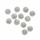Real Silver Plated Filigree 8mm Round Beads (100)
