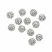 Real Silver Plated Filigree 8mm Round Beads (100)