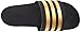 adidas Men's Adilette SC, Core Black/Gold Metallic/Core Black, 13