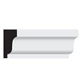 Nucasa UL406P-S Crown Molding Sample, Primed Ultralite, 1.125-Inch by 2.25-Inch by 6-Inch