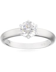 Sterling Silver Swarovski Zirconia 1cttw Round Solitaire Engagement Ring
