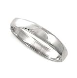 Sterling Silver Wedding Bands 4 mm - Size: 5-7, 9-12