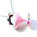 Celebration 3d Pink Ice Cream Sundae with Chocolate Charm Necklace with Crystals