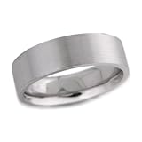 CLASSIC MENS WEDDING BAND WHITE GOLD