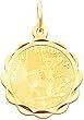 14K Gold Engraveable Sagittarius Zodiac Disc Charm