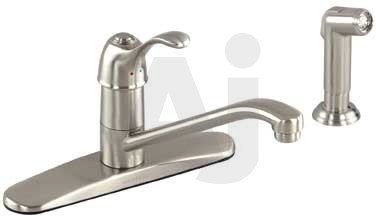 Gerber Allerton Series 40450SS Single Handle Kitchen Cast Spout Faucet with 9-1 16 Spout... by Gerber