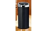 30 Litre Matt Black Touch Top Bin.