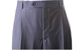 Men's Gray Super 150's Wool Feel Dress Pants
