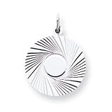 Sterling Silver Engraveable Round Disc Charm