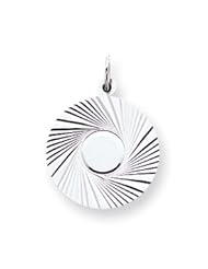 Sterling Silver Engraveable Round Disc Charm