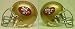 Joe Montana and Dwight Clark, San Francisco 49ers Old Logo Autographed Riddell Authentic Mini Football Helmet
