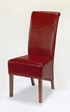 Parson Chair In Burgundy Vinyl One Pair