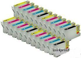 25 Pack 10/3/3/3/3/3 Compatible T048 T048120 T048220-t048320-t048620 Stylus T0481-t0486 Black Cyan Magenta Yellow Light Cyan Light Magenta Ink Inkjet Cartridge
