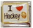 Clearly Charming I Heart Hockey Italian Charm Bracelet Link