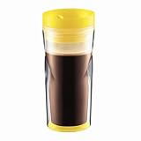 BODUM Medium Anywhere Travel Mug with Spill Proof Locking Lid, 0.35 l, 12-Ounce, Yellow