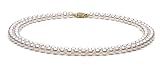AA+ Quality, 18-inch, 6.5-7.0 mm, Double-Strand White Akoya Sea Pearl Necklace