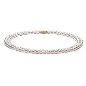 AAA Quality, 18 inch, 6.5 7.0 mm, Double Strand White Akoya Sea Pearl Necklace AAA Quality, 18-inch, 6.5-7.0 mm, Double-Strand White Akoya Sea Pearl Necklace