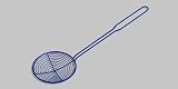 BLUE Kull Skimmer for Swabian Spaetzle / Pasta / Noodles - STAINLESS STEEL