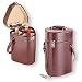 Picnic Time Rhapsody 3-Bottle Insulated, Leatherette Deluxe Wine Case w/ Corkscrew (Mahogany)
