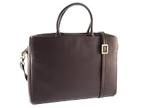 Visconti Ladies Leather Top Handle Black Handbag Briefcase Laptop Case
