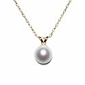 14k Yellow Gold 7.5-8mm Freshwater Cultured Pearl Pendant, 18"