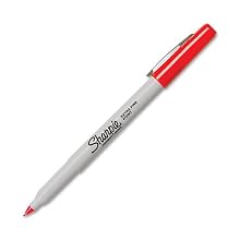 Sharpie Extra Fine Permanent Markers, 12 Red Markers(35002)