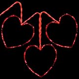 3 VALENTINE'S DAY red HeArT LIGHTS Indoor/Outdoor 35L