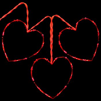 3 VALENTINE'S DAY red HeArT LIGHTS Indoor/Outdoor 35L