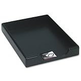 ROL62546 Wood Tray, Legal, Front Load, Black