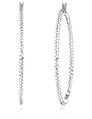 14k Italian Gold Cubic Zirconia Hoop Earrings