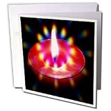 Sandy Mertens Christmas Designs - Christmas Red Candle - Greeting Cards-12 Greeting Cards with envelopes
