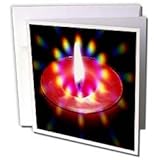 Sandy Mertens Christmas Designs - Christmas Red Candle - Greeting Cards-6 Greeting Cards with envelopes