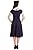Hell Bunny EMILLIE Vintage 40s Lace Collar DRESS / Kleid - Navy Rockabilly