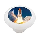 Space Shuttle Launch Decorative High Gloss Ceramic Drawer Knob