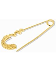 Bling Jewelry Gold Vermeil CZ Pave Safety Pin Brooch