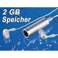 auvisio Wasserdichter MP3-Player "DMP-420.H2O" 2 GB aus Aluminium