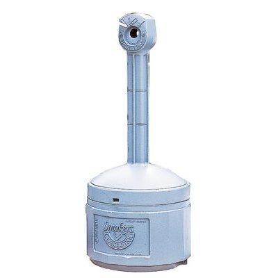 Justrite 26800D Cease-Fire Deco Black Cigarette Butt Receptacle