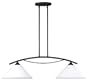 Canarm IPL293A02ORB Sawyer 2-Light Chandelier with Flat Opal Glass Shades, Oil Rubbed Bronze