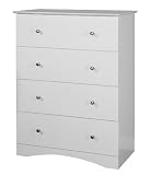 Solid Wood 4 Drawer Chest - White (40)