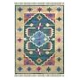 Cotton rug, 'Indian Spring' (4x6)