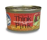Think Pink Wild Alaska Pink Salmon -The Original Smart Al-TUNA-tive!, (12) 7.5 Oz. Cans