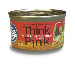 Think Pink Wild Alaska Pink Salmon -The Original Smart Al-TUNA-tive!, (12) 7.5 Oz. Cans