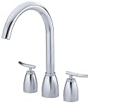 Danze D414854 Sonora Double-Handle Kitchen Faucet with Lever Handles and Spray, Chrome