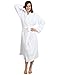 TowelSelections Womens Robe Cotton Terry Cloth Towel Bathrobe Kimono Spa Shower Bath Robe for Women Medium-Large White